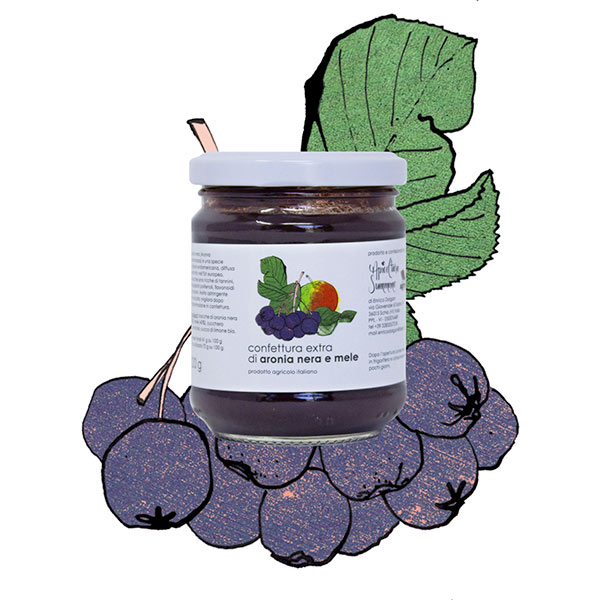 Composta di aronia nera e mele