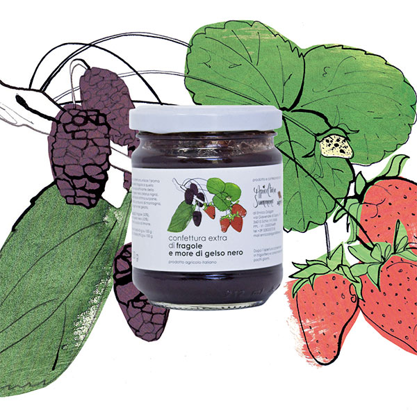Composta di fragole e more di gelso