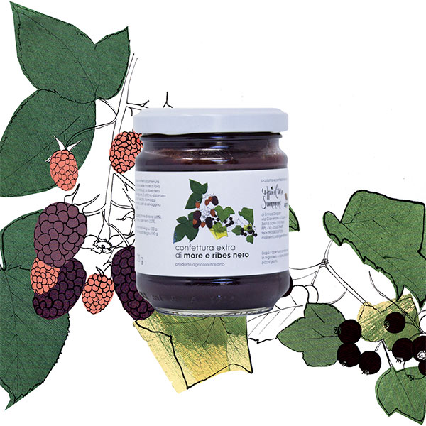 Composta di more e ribes nero